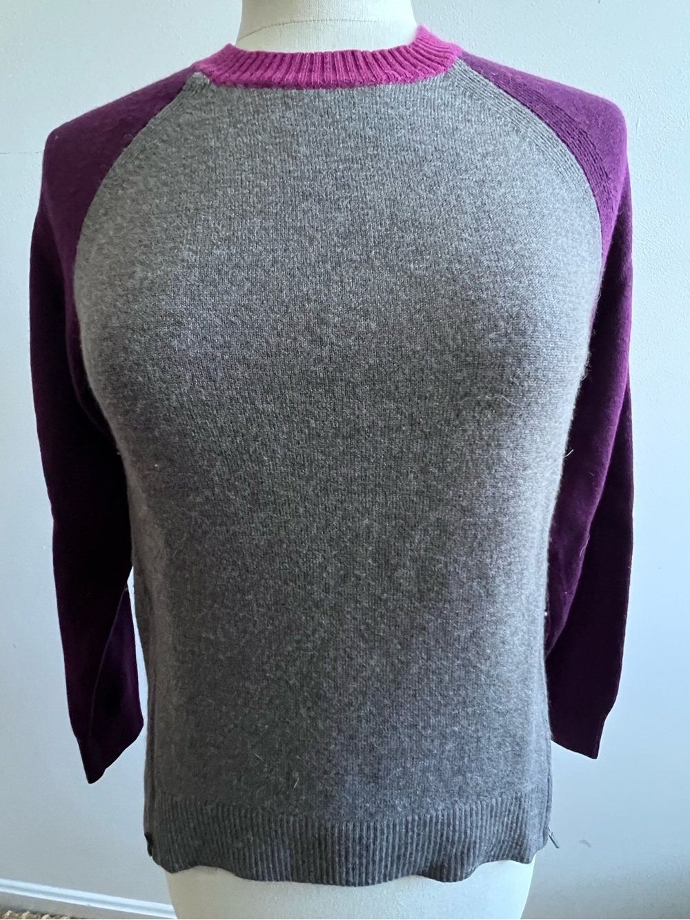L.L.Bean Merino Wool Color Block Sweater Size Small